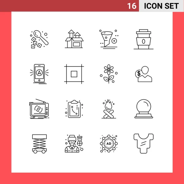 Icône Vectorielle Stock Paquet Signes Symboles Ligne Pour Nourriture Boisson — Image vectorielle