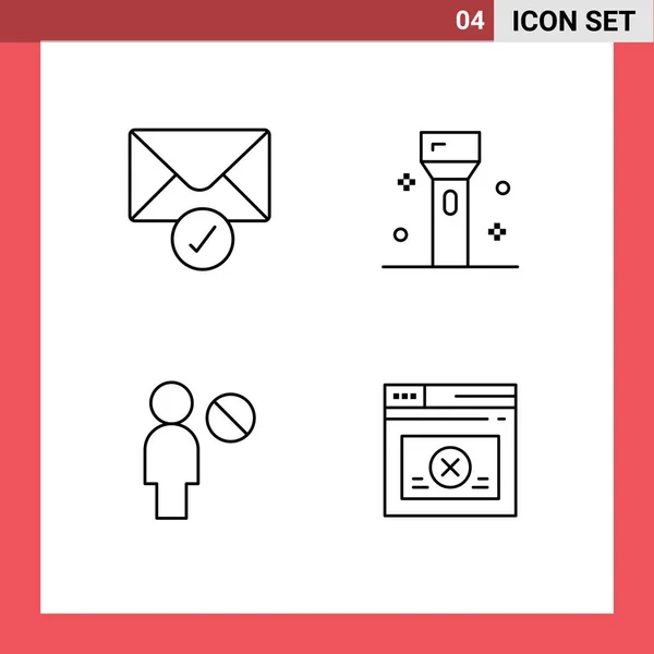 Σύνολο Σύγχρονες Εικόνες Σύμβολα Σημάδια Για Ταχυδρομείο Μπλοκ Συσκευές Προϊόντα — Διανυσματικό Αρχείο