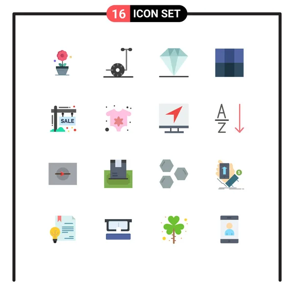 Set Modern Icons Symbols Signs Clothes Season Present Sign Hording — Stock Vector