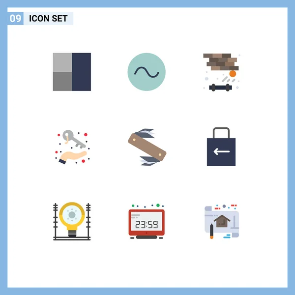 Set Von Vector Flat Colors Grid Für Schweizer Armee Spiel — Stockvektor