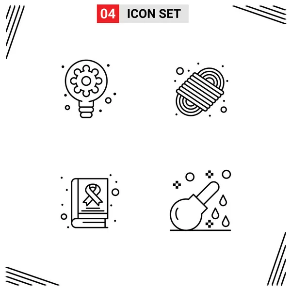 Creative Icons Современные Знаки Символы Творчества Книги Экипировки Шнура Дневного — стоковый вектор