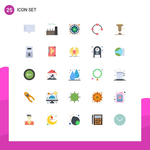 Set Modern Icons Sysymbols Signs Food Points Clock Path Timer — Vector de stock