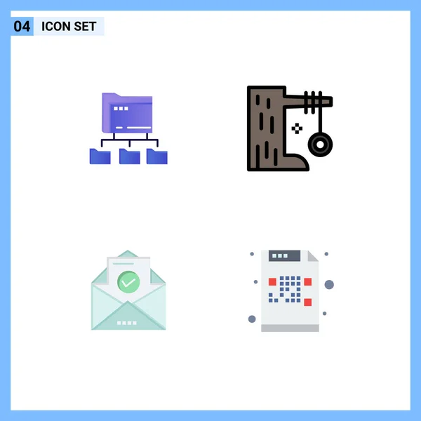 Set Von Modernen Symbolen Symbole Zeichen Für Ordner Mail Computing — Stockvektor