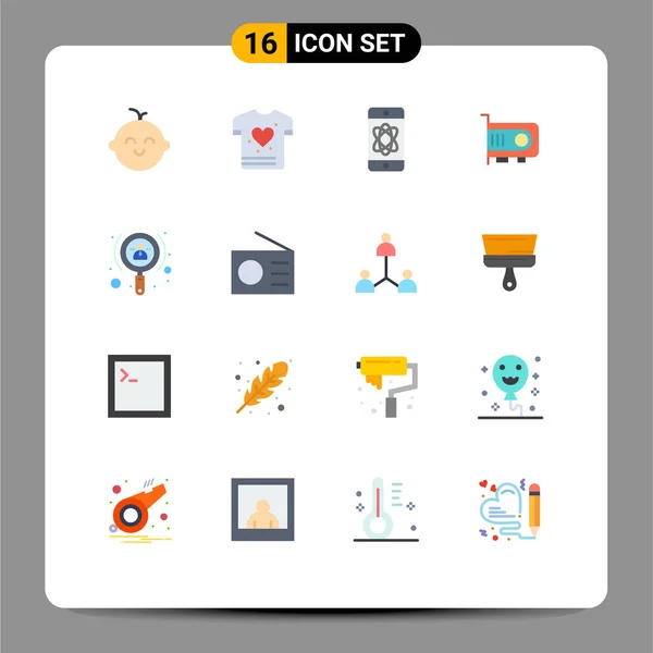 Set Modern Icons Sysymbols Signs User Increase Space Growth Technology — Vector de stock