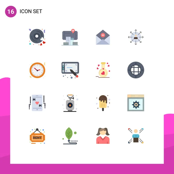 Thematic Vector Flat Colors Editable Symbols Human Career Communication Arrows — 스톡 벡터