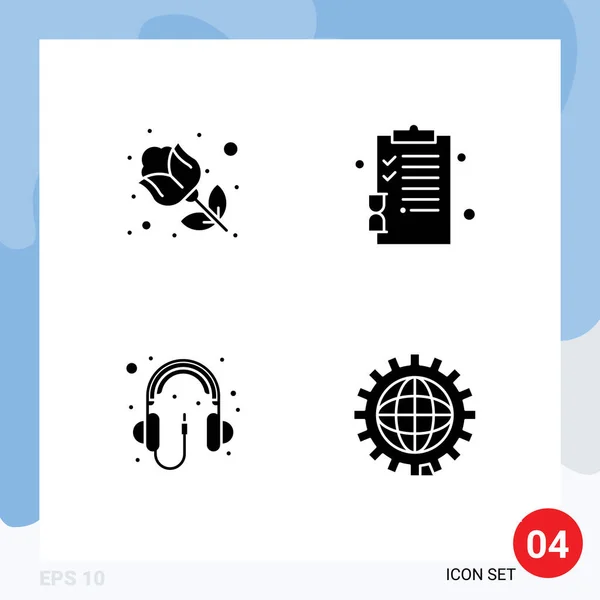 Vector Icon Pack Line Signs Symbols Flower Computer Gift Education — 스톡 벡터