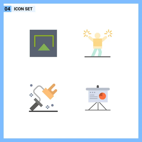 Universal Flat Icons Set Web Mobile Applications Air Rollled Cheerleader — 스톡 벡터