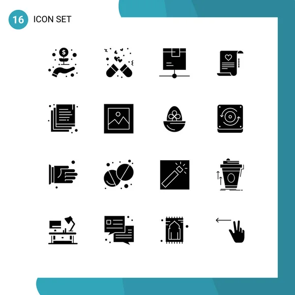 Универсальная Икона Представляет Собой Группу Современных Символов Любви Бумаги Медицины — стоковый вектор
