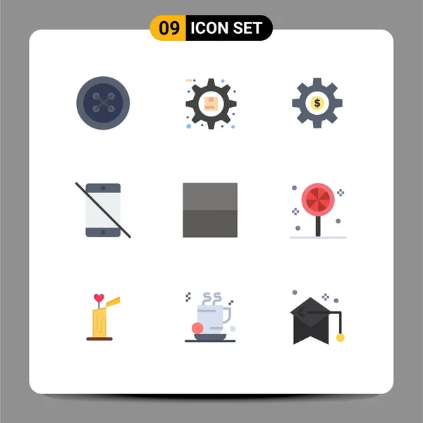 Set Modern Icons Symbols Signs Devices Product Allowed Dollar Editable — Stock Vector