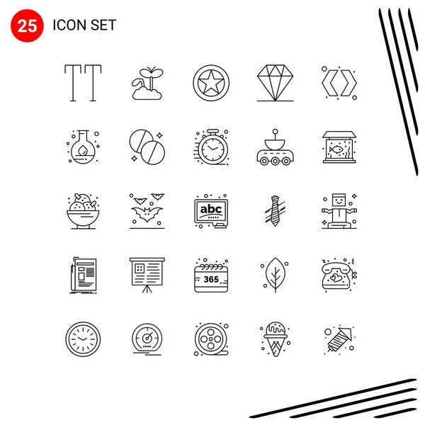 Conjunto Icones Modernos Símbolos Sinais Para Esquerda Setas Insígnias Mãos — Vetor de Stock