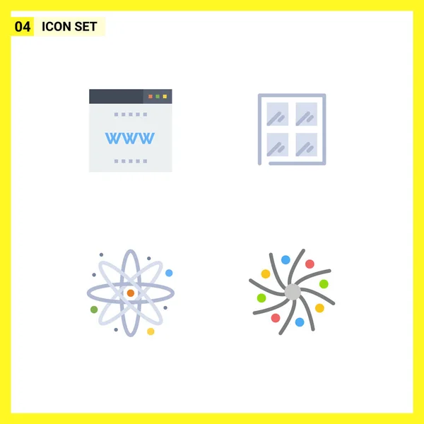 Flat Icon Konzept Für Webseiten Mobile Und Apps Internet Wissenschaft — Stockvektor
