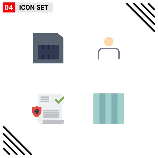 Pack Modern Flat Icons Signs Symbols Web Print Media Card — Stock Vector