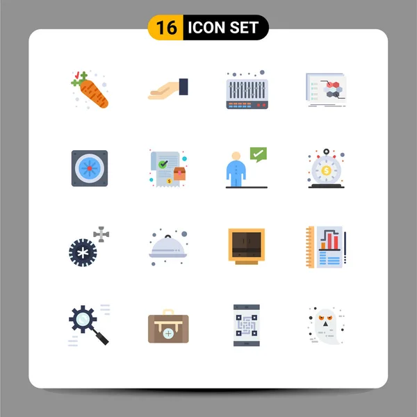 Creative Icons Modern Signs Sysymbols Fan Computer Music Tactical Strategy — Vector de stock