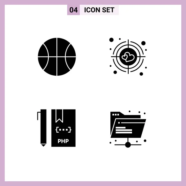 Universal Icon Symbols Group Modern Solid Glyphs Basic File Aim — Διανυσματικό Αρχείο