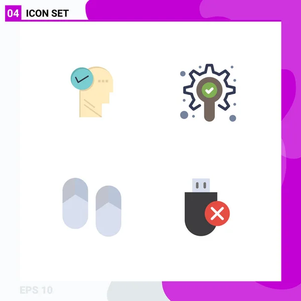 Creative Icons Modern Signs Symbols Mind Picnic Thinking Check Computers — Stock Vector