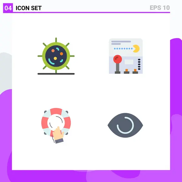 Universal Flat Icons Set Web Mobile Applications Disease Emergency Health — Vetor de Stock