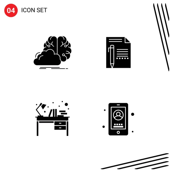Stock Vector Icon Pack Von Linienzeichen Und Symbolen Für Brainstorming — Stockvektor