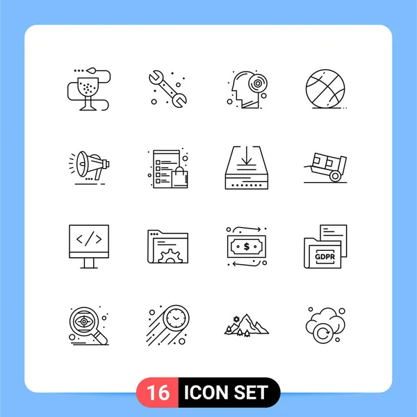 Creative Icons Modern Signs Sysymbols Speaker Game System Ball Productivity — Archivo Imágenes Vectoriales