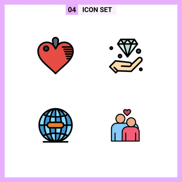 Creative Icons Современные Знаки Символы Здравоохранения Глобального Алмазного Страхового Интернет — стоковый вектор