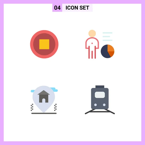 Creative Icons Modern Signs Sysymbols Basic Home Chart Management Inmobiliario — Vector de stock