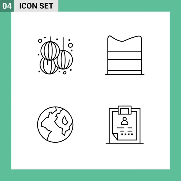 Set Modern Icons Symbols Signs Chinese Globe Year Fashion Clipboard — стоковий вектор