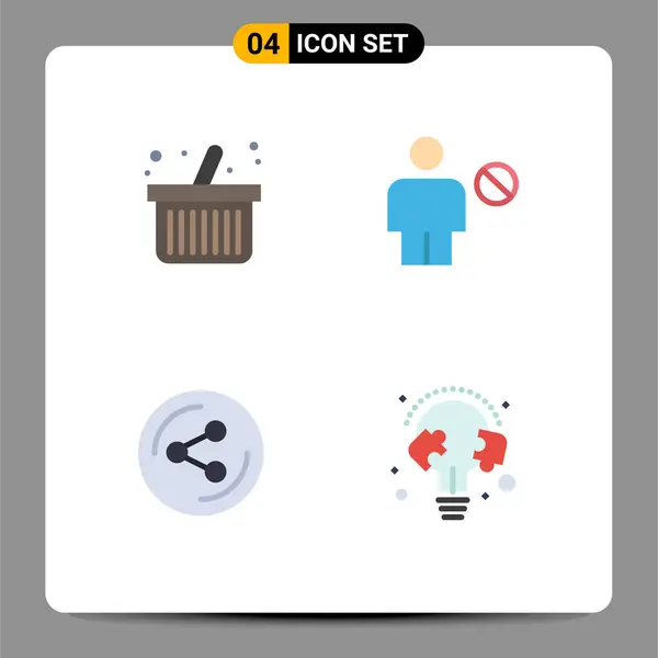 Universal Icon Symbols Group Modern Flat Icons Cart Megosztás Avatar — Stock Vector