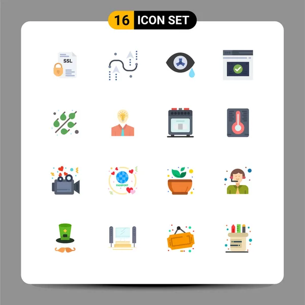 Universal Icon Symbols Group Cores Planas Modernas Cereais Web Desenvolvimento — Vetor de Stock