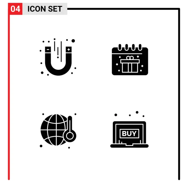 Set Von Modernen Symbolen Symbole Zeichen Für Labor Abfall Magnet — Stockvektor