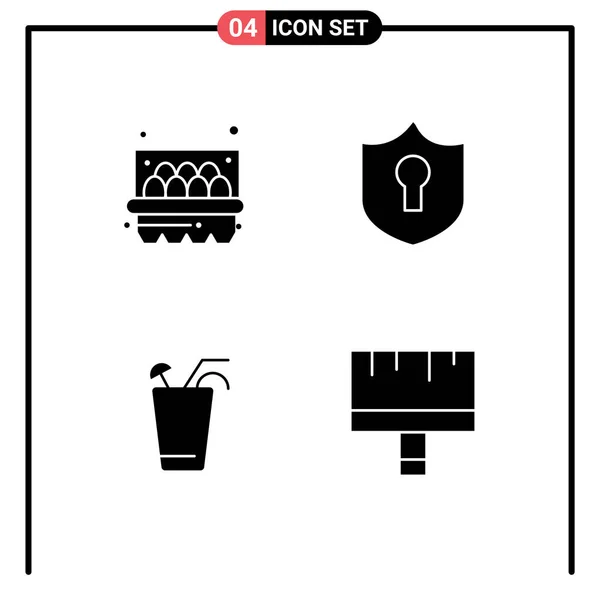 Creative Icons Nykyaikaiset Merkit Symbolit Kori Kevät Pääsy Mehu Harja — vektorikuva