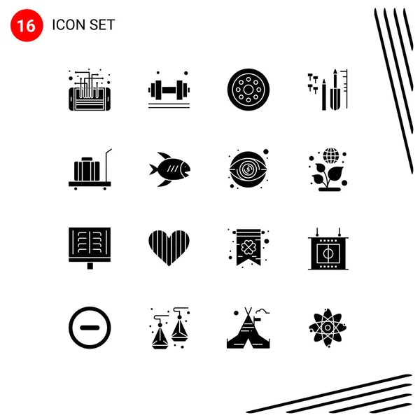 Stock Vector Icon Pack Line Signs Symbols Equipment Custom Gym — 스톡 벡터