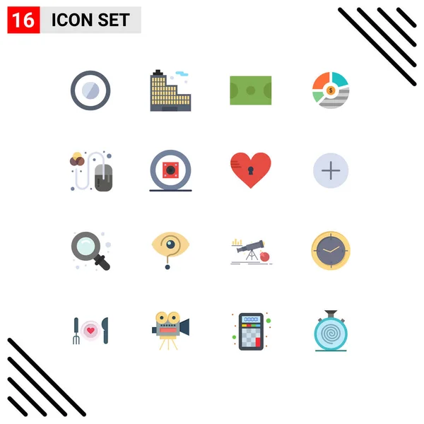 Universal Icon Symbols Gruppe Von Modernen Flachen Farben Für Design — Stockvektor