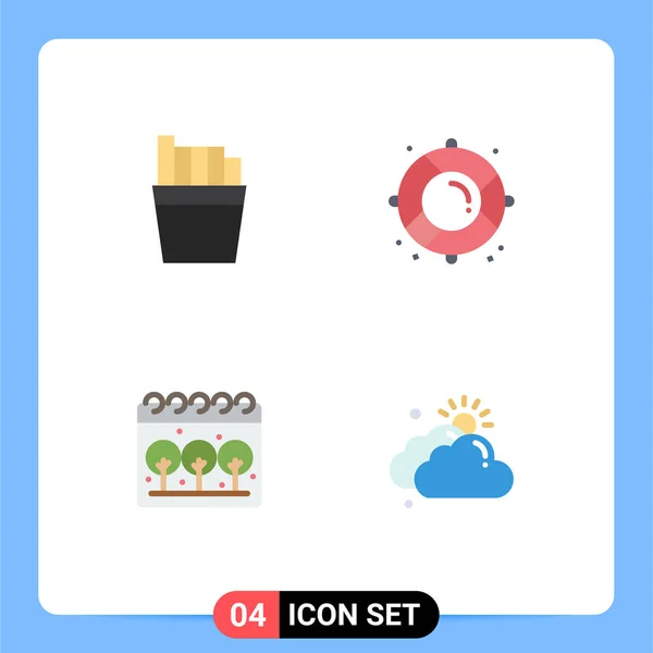 Universal Icon Symbols Group Modern Flat Icons French Cloud Emergency — Stock Vector