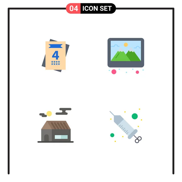 Set Von Vector Flat Icons Grid Für Einladung Sonne Rahmen — Stockvektor