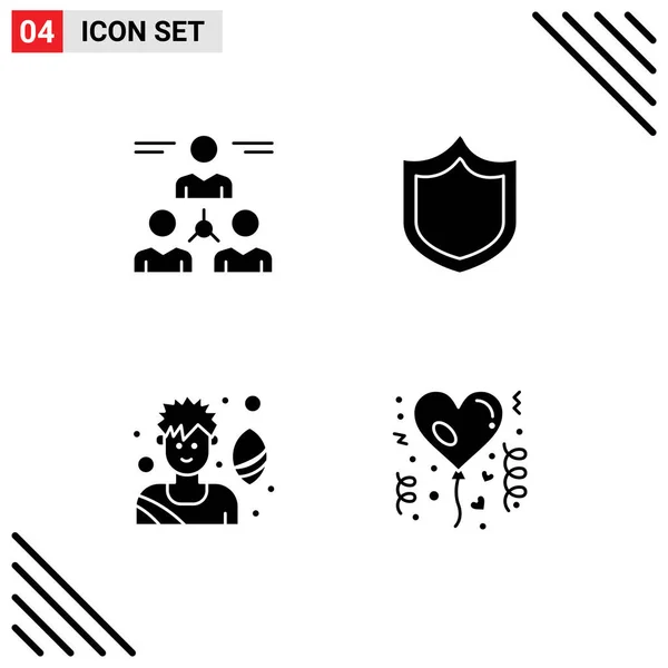 Pack Modern Solid Glyphs Signs Symbols Web Print Media Connect — Stock Vector