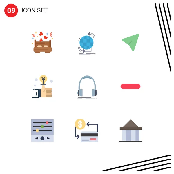 Universal Icon Symbols Group Modern Flat Colors Audio Investment Web — Vetor de Stock