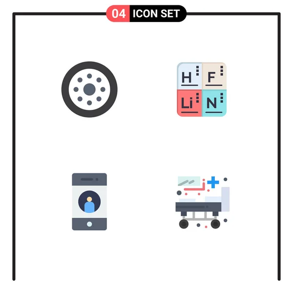 Creative Icons Modern Signs Sysymbols Accessories Friend Wheels Elements Mobile — Vector de stock