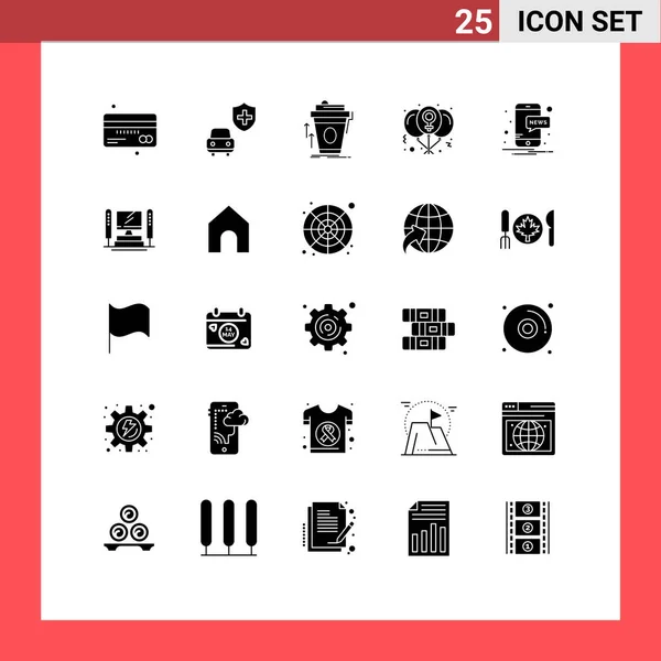 Universal Icon Symbols Group Modern Solid Glyphs Women Heart Product — Stockový vektor