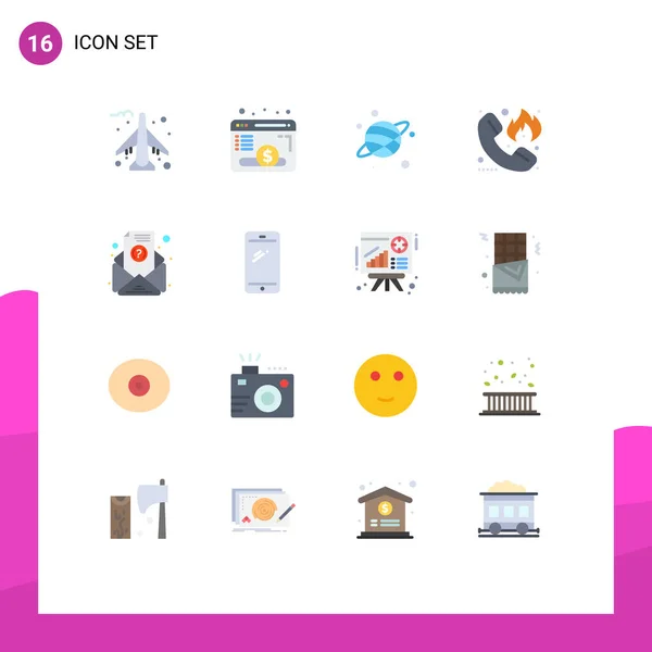 User Interface Flat Color Pack Modern Signs Symbols Subscription Email — Διανυσματικό Αρχείο
