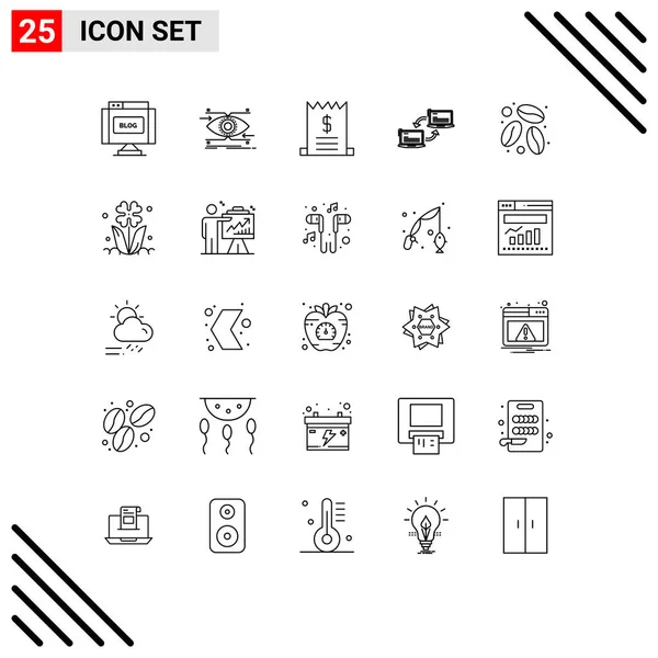 Universal Icon Symbols Group Modern Lines Sync Link Vision Connection — Stockvektor