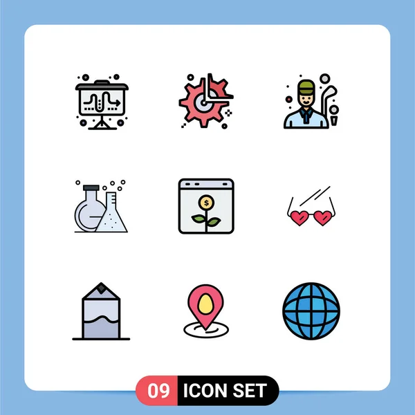 Stock Vector Icon Pack Znaków Symboli Linii Dla Bankowości Rury — Wektor stockowy