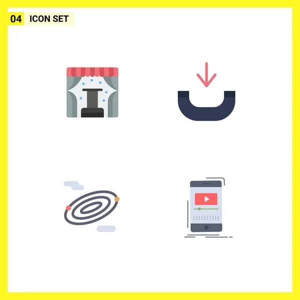 Creative Icons Modern Signs Sysymbols Concert Space Trade Phone Music — Archivo Imágenes Vectoriales