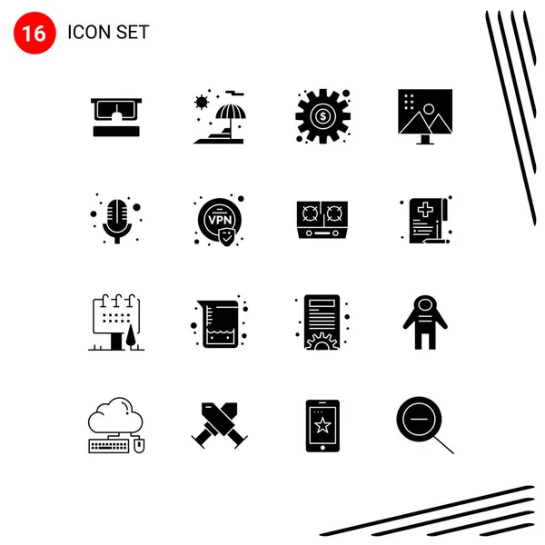 Stock Vector Icon Pack Line Signs Symbols Micro Photo Retouching — 스톡 벡터