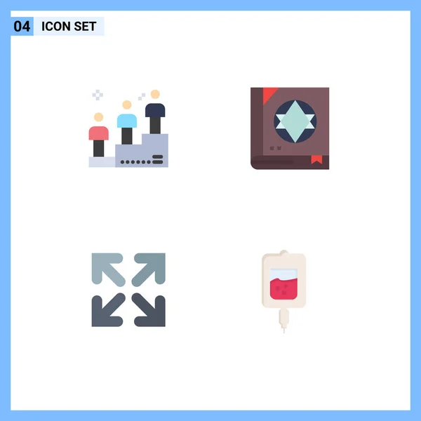 Pictogram Set Simple Flat Icons Leaderboard Direction Man Magic Blood — Stock Vector