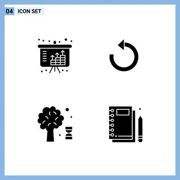 Universal Icon Symbols Group Modern Solid Glyphs Eszközök Dns Befektetés — Stock Vector