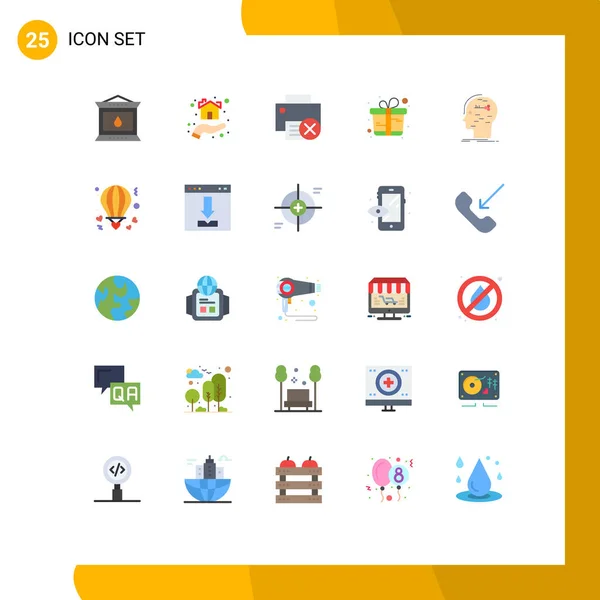 Set Modern Icons Sysymbols Signs Gift Box Present Shelter Gift — Archivo Imágenes Vectoriales