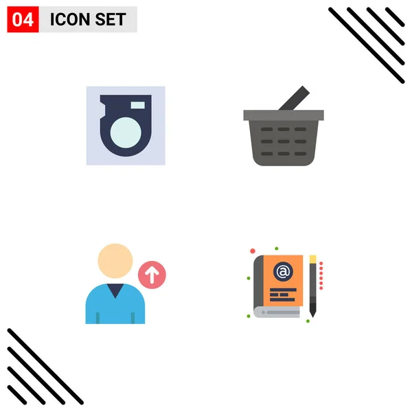 Stock Vector Icon Pack Mit Linienzeichen Und Symbolen Für Festplatte — Stockvektor