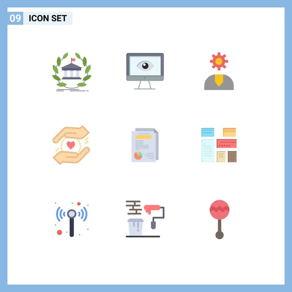 Set Modern Icons Sysymbols Signs Business Service Privacy Help Call — Vector de stock