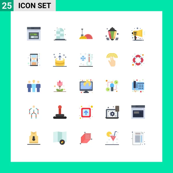 Interface Usuário Flat Color Pack Modern Signs Symbols Notification Decoration — Vetor de Stock