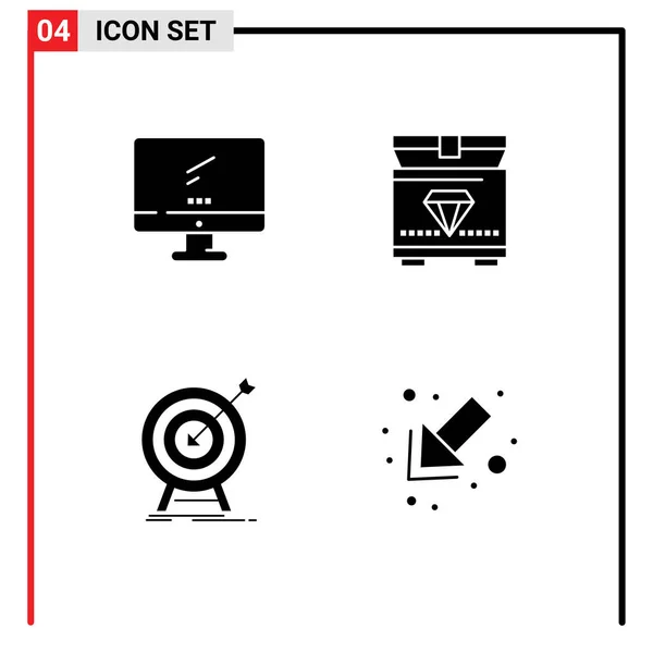 Ensemble Symboles Modernes Icônes Interface Utilisateur Signes Pour Ordinateur Coup — Image vectorielle