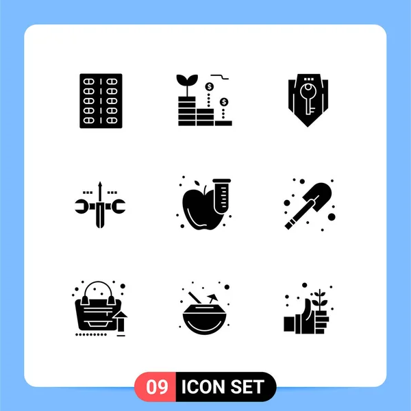 Creative Icons Modern Signs Sysymbols Toolings Computing Money Cloud Security — Vector de stock